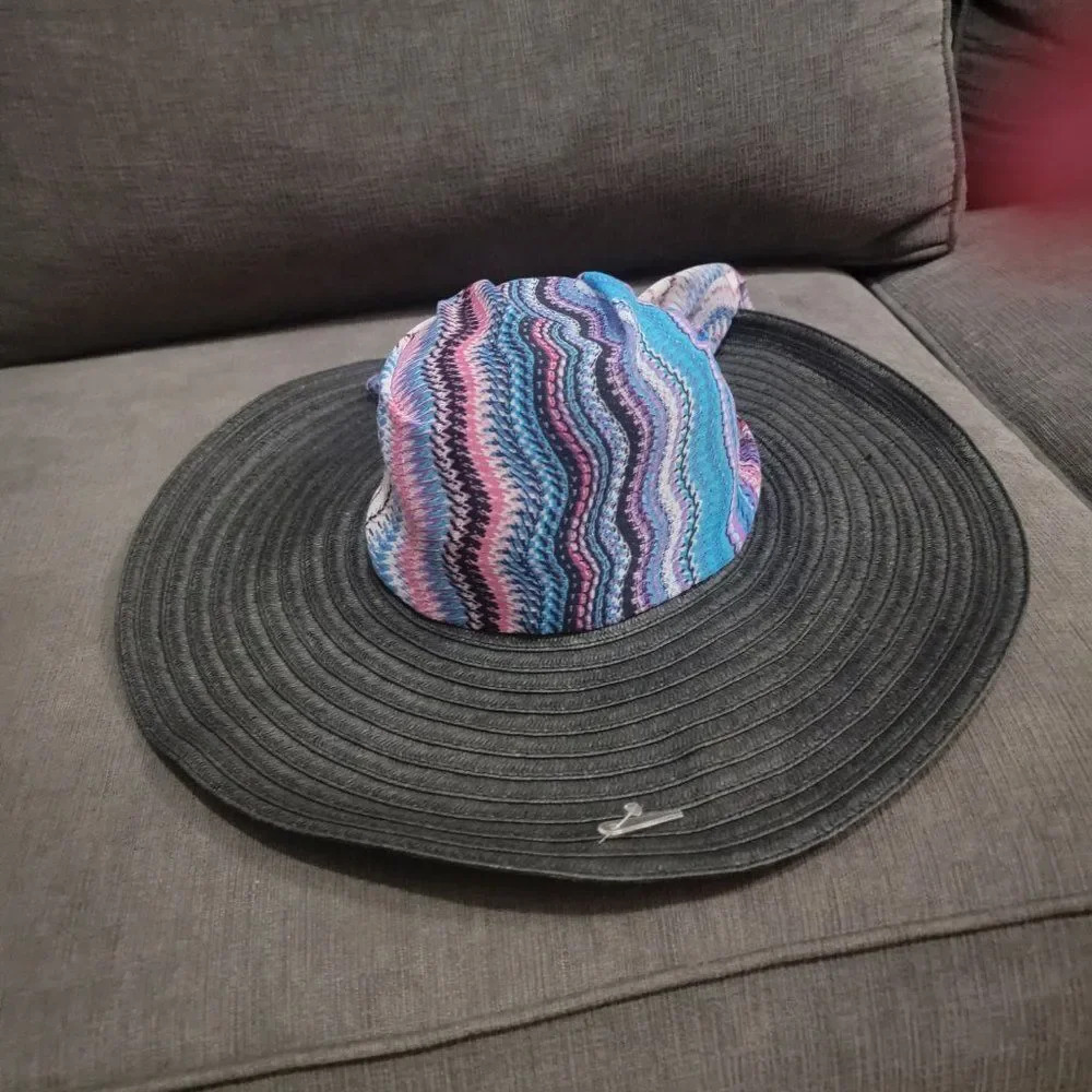 APT 9 Women's Black Summer Beach Straw Sun Hat Size OS - Picture 9 of 10